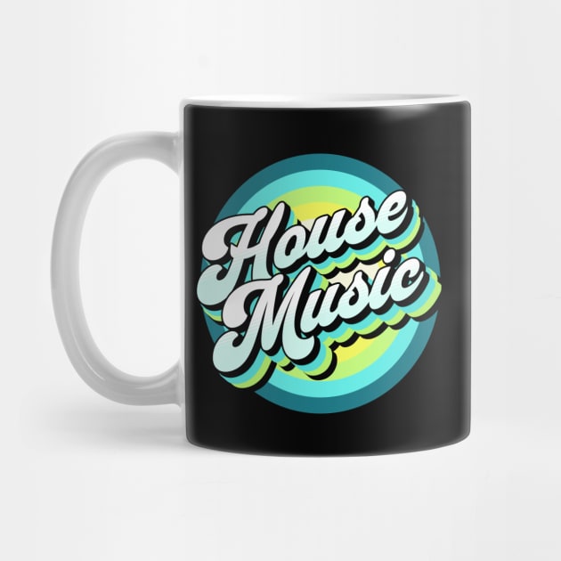 HOUSE MUSIC  - drop shadow target (blue/lime) by DISCOTHREADZ 